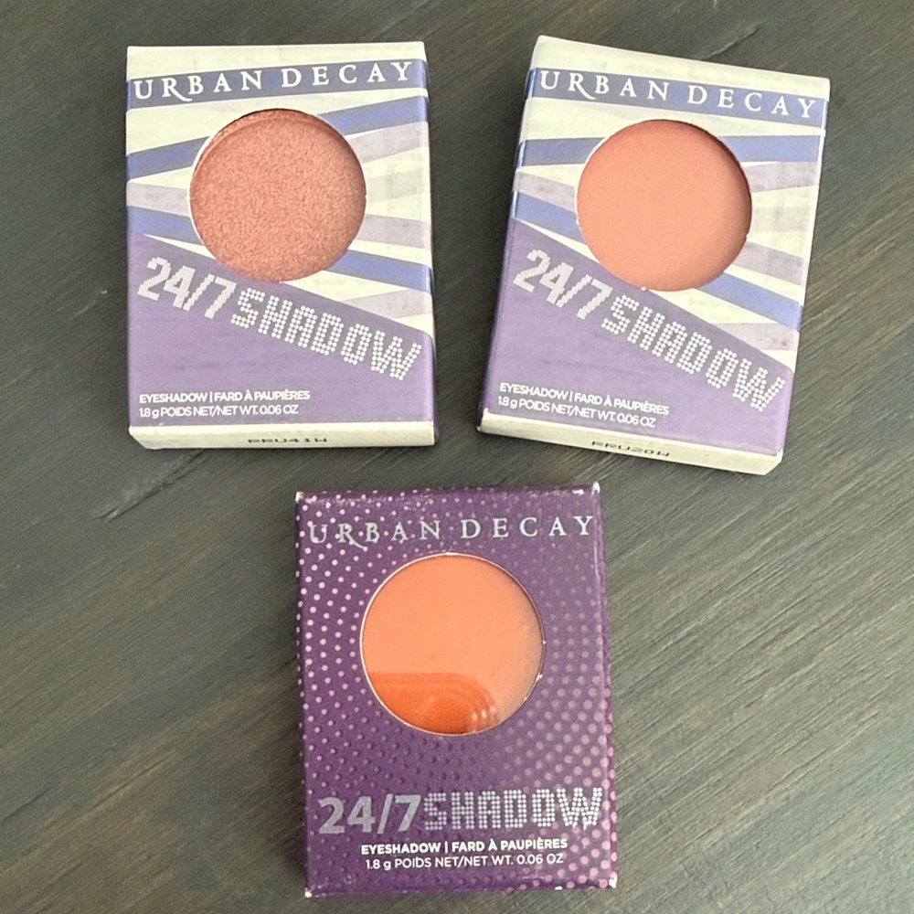Urban Decay 24/7 Eyeshadow 3 pack lot